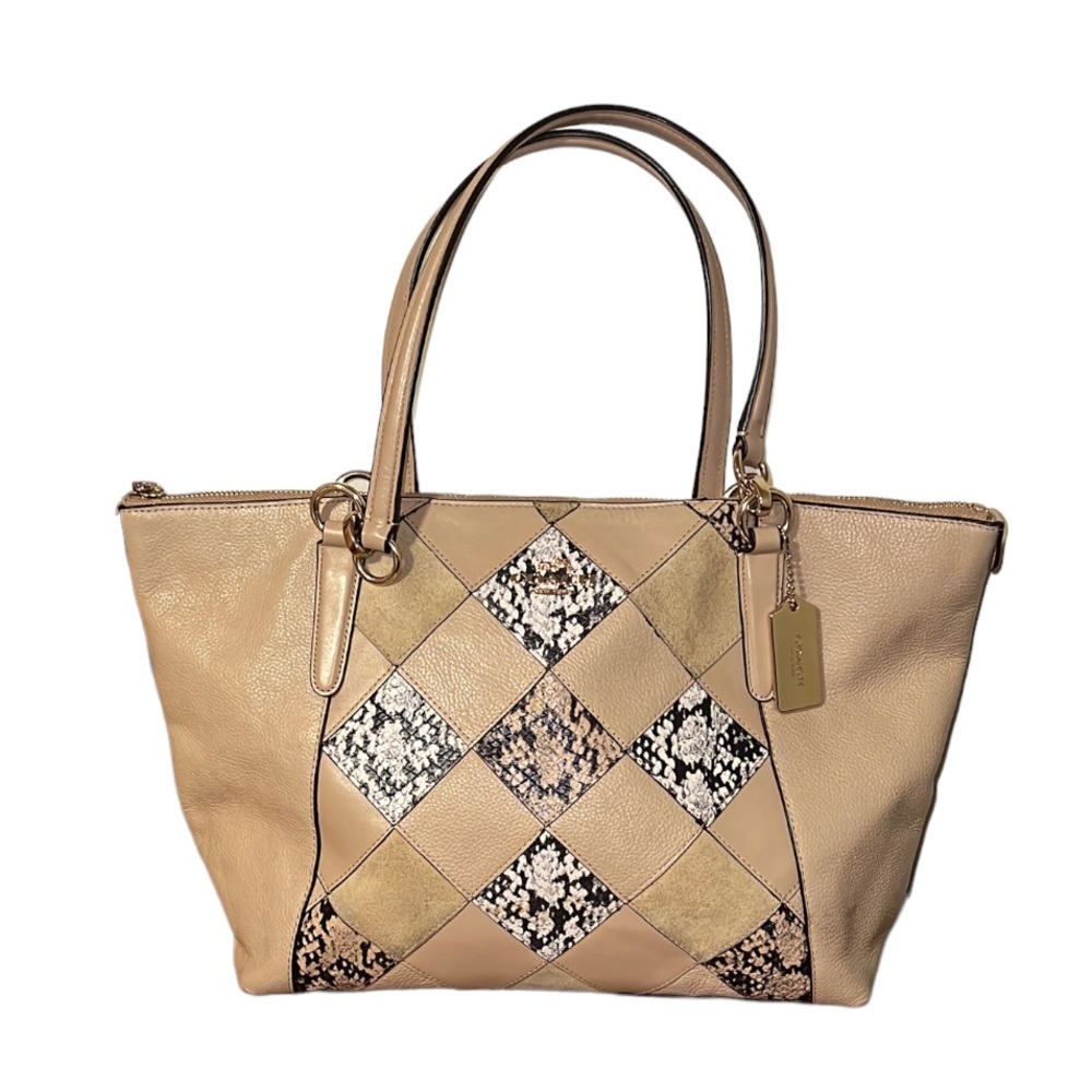 Coach Beige Snake Patchwork Ava Bag With Gold-Ton… - image 5